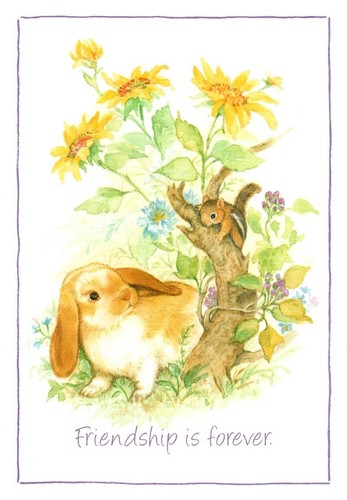 Happy easter friend rabbit - easter,