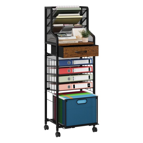 Tier rolling file cart - file,