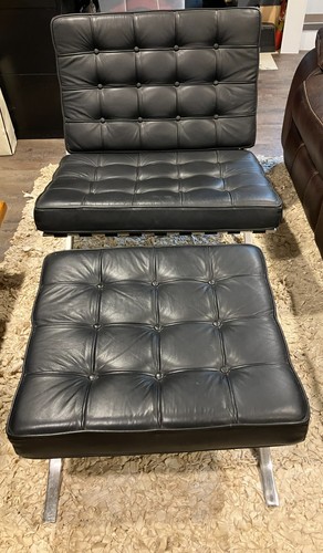 Barcelona chair and ottoman - barcelona, by
