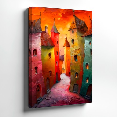 Wall art colorful european - wall,