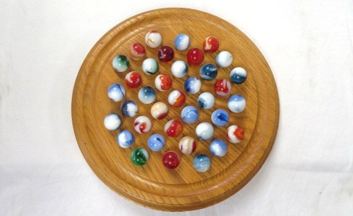Handmade marble solitaire - handmade,