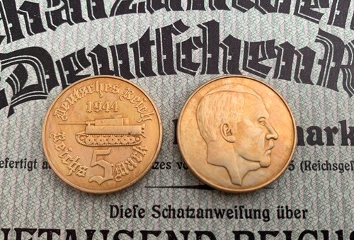 Mark german coin hitler - mark,