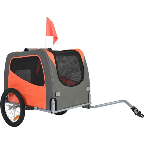 Folding dog bike trailer - folding, pet