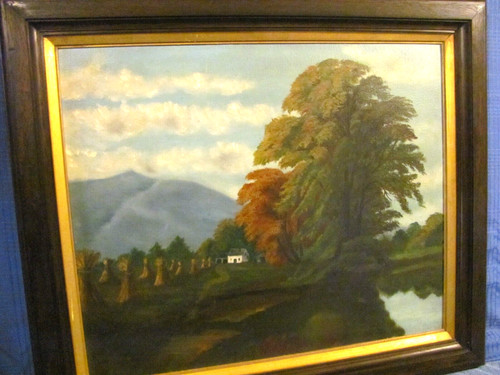 Antique oil painting - antique,