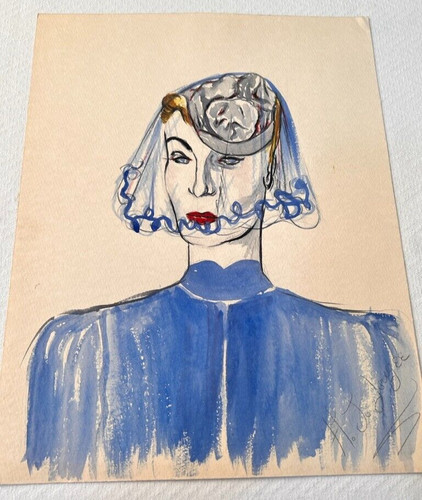 Watercolor ladies portrait - watercolor,
