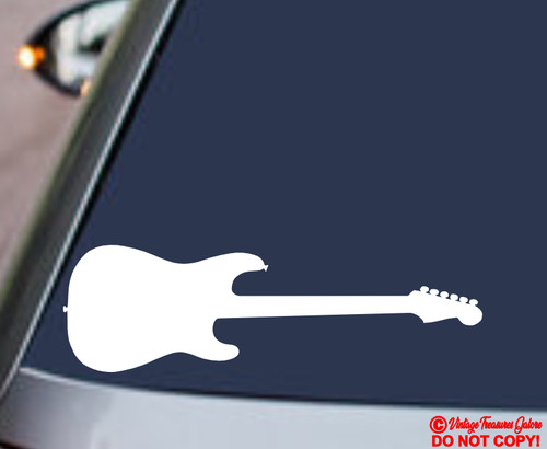 Guitar vinyl decal - decal, car