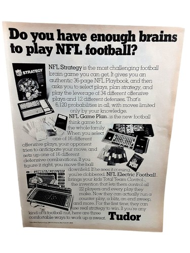 1972 tudor nfl strategy game - tudor,