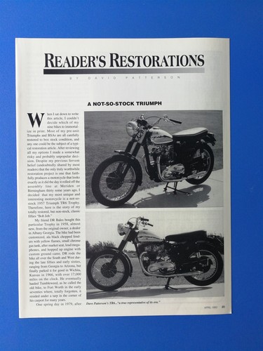 1957 triumph tr6 motorcycle - triumph,