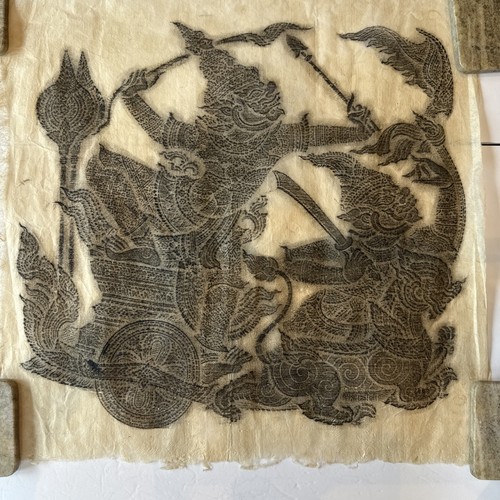 Thai temple rubbing - rubbing, of