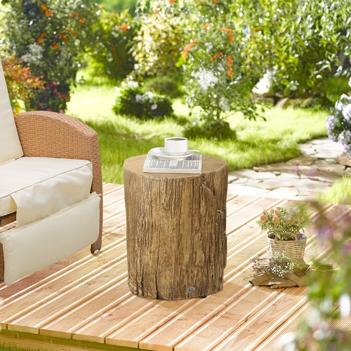 Tree stump stool concrete - stool,,