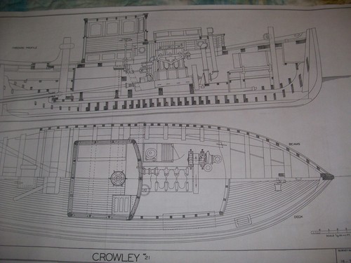 Crowley tug ship model - crowley,