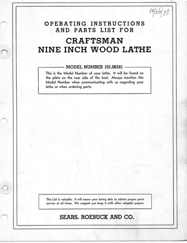 1938 craftsman 101 06241 - 101.06241,