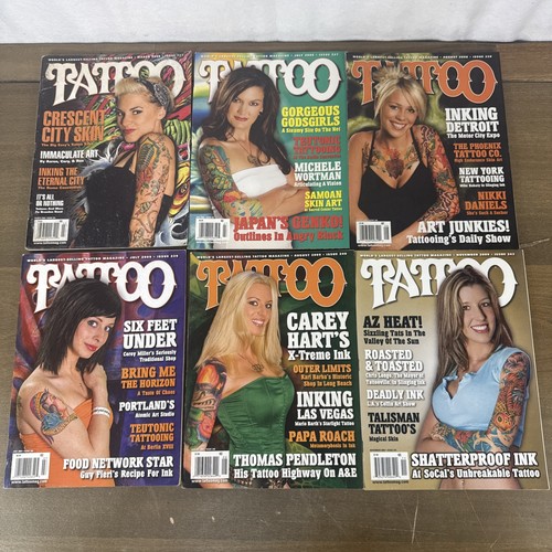 Tattoo magazine lot 6 - lot, of