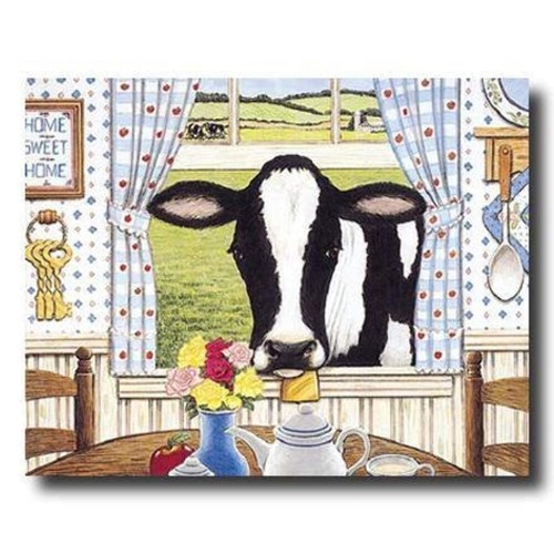 Country cow home kitchen - cow,