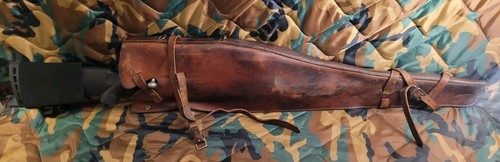 Vintage leather rifle - vintage, scabbard