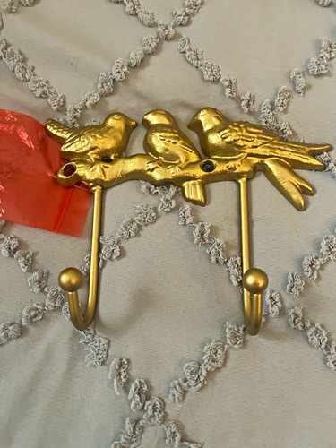 Gold metal bird decorative - metal,