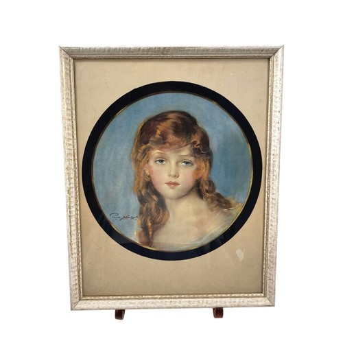 Vintage female portrait wall - vintage,