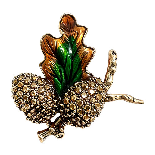 Vintage pine cone - brooch, pin