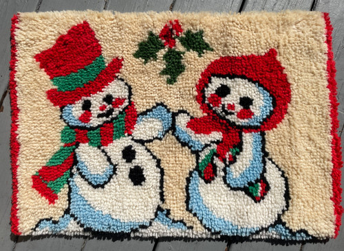 Snowmen latch hook - snowmen, christmas