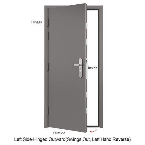 Steel security door with - security,