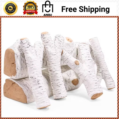 6pc ceramic gas fireplace - fireplace, logs