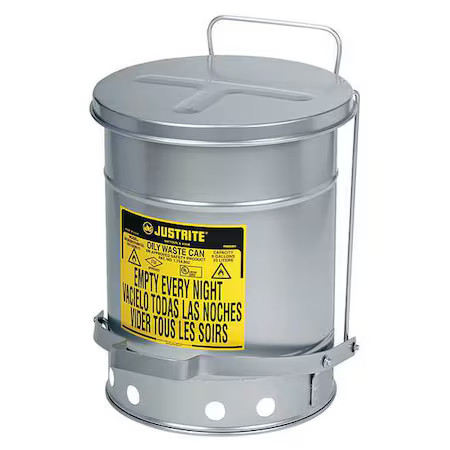 Justrite 09504 oily waste can - justrite,