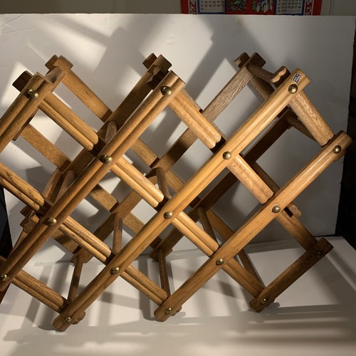 Vintage solid wood wine rack - vintage,