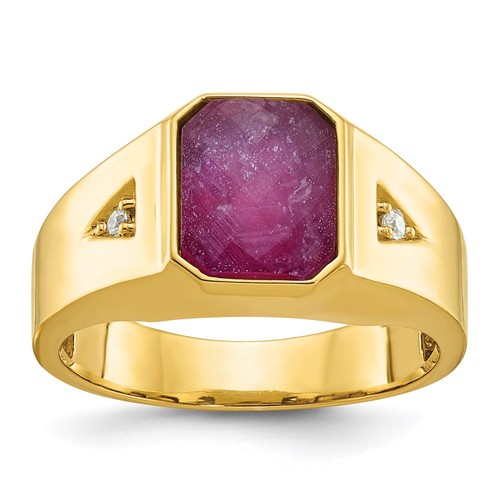 14k yellow gold ct ruby - gold, 1/20