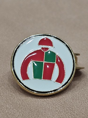 Horse racing silks enamel - horse,