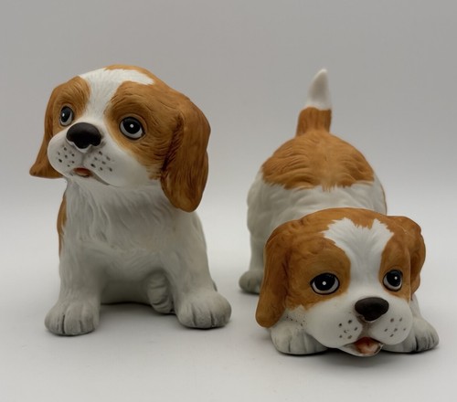 Homco spaniel figurines - spaniel,