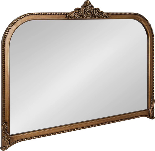 Vintage gold arched mirror - gold,