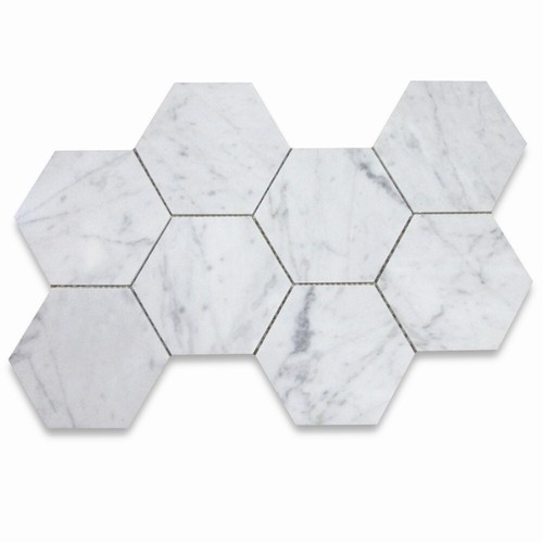 C35xp hexagon carrara white - hexagon,