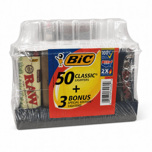 Raw bic lighters - bic, 50