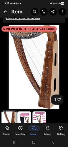 Strings celtic harp with - strings,