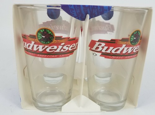 Budweiser beer pint glasses - beer,