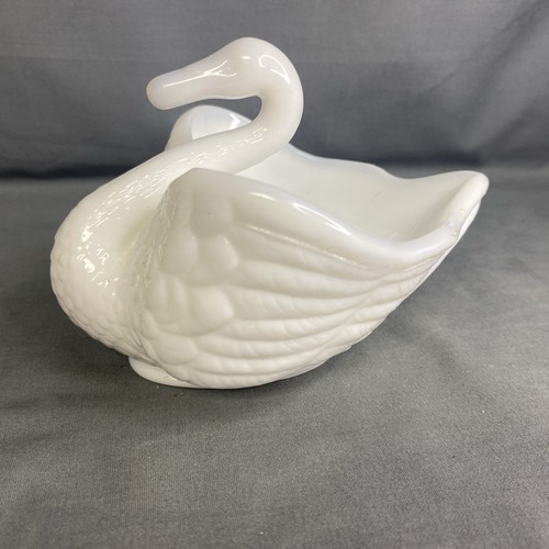 Vintage imperial glass swan - glass,