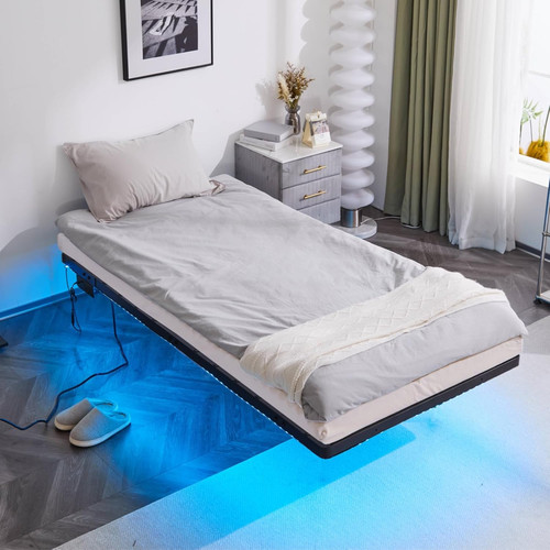 Twin floating bed frame - floating,