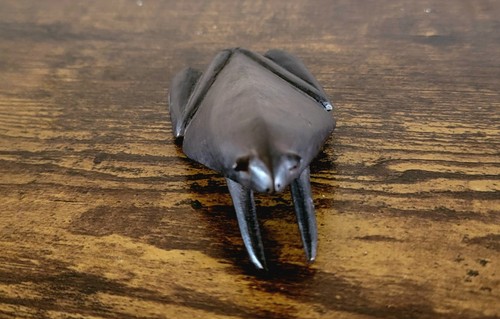 Hand carved ebony wood frog - hand,