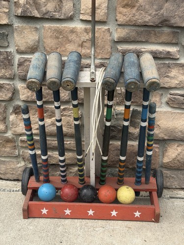 Vintage wooden croquet - vintage,