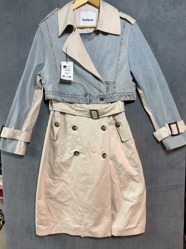 359 desigual denim panel - -,