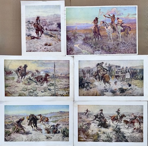 Charles russell prints lot - m,