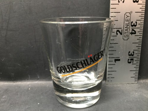 Goldschlager round shot glass - goldschlager,