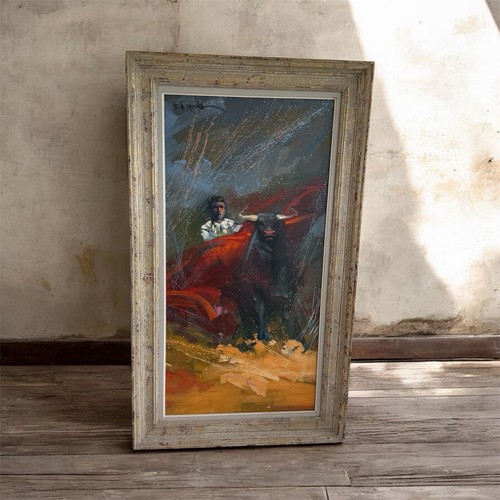 Bullfighter oil painting - oil,