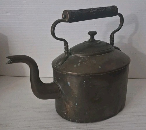 Antique solid copper kettle - antique,