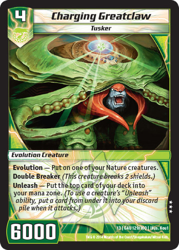 Kaijudo charging greatclaw - x3,