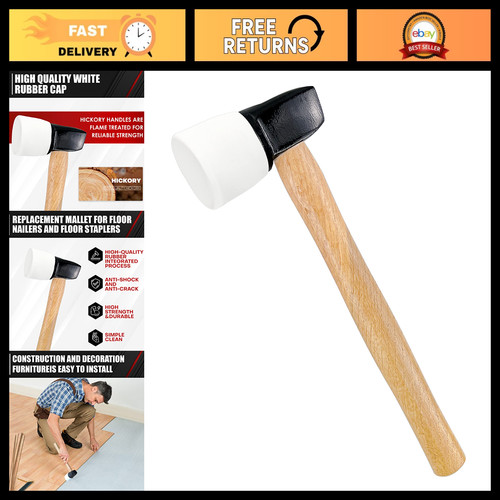 White rubber flooring mallet - white,