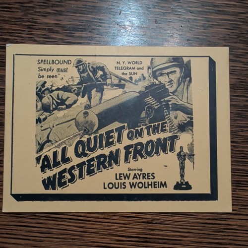 Vtg all quiet the - quiet, western