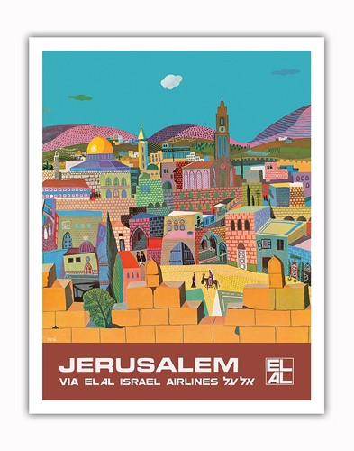 Jerusalem vintage el al - jerusalem,