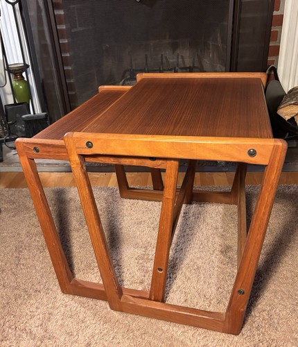 Pair danish modern teak - of,