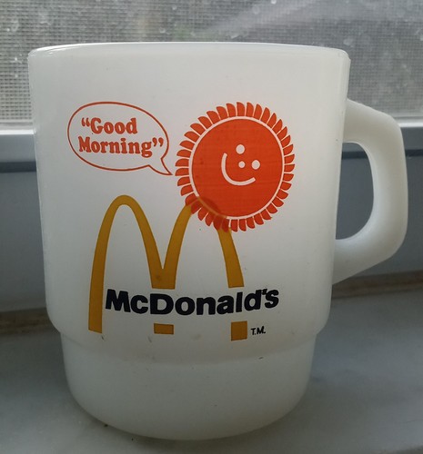 Mcdonald milk glass - mcdonald's,